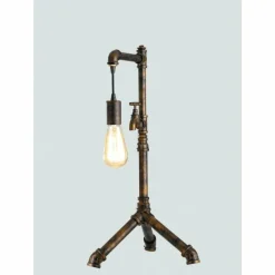 Lampes Industrielles-Luminaires Lutec Lampe à poser Lutec AMACORD Brun, 1 lumière