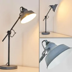 Luminaires Rustiques-hofstein Lampe à poser Luven Gris, 1 lumière