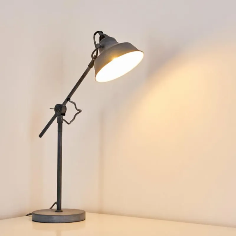 Luminaires Rustiques-hofstein Lampe à poser Luven Gris, 1 lumière