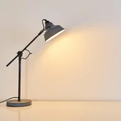 Luminaires Rustiques-hofstein Lampe à poser Luven Gris, 1 lumière