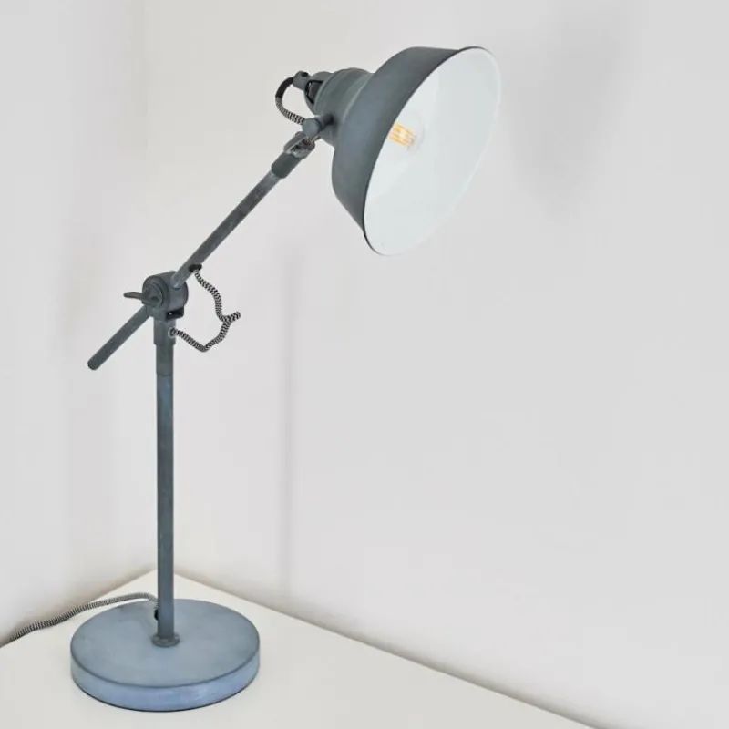 Luminaires Rustiques-hofstein Lampe à poser Luven Gris, 1 lumière