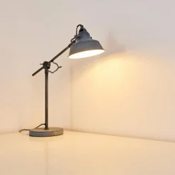 Luminaires Rustiques-hofstein Lampe à poser Luven Gris, 1 lumière