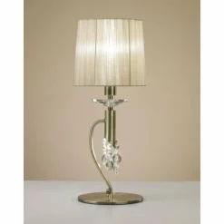 Lampes En Tissu-Luminaires Mantra Lampe à poser Mantra TIFFANY Brun, 1 lumière