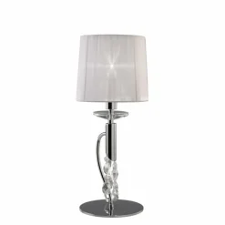 Lampes En Tissu-Luminaires Mantra Lampe à poser Mantra TIFFANY Chrome, 1 lumière