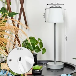 hofstein Lampe à poser Maza LED Gris, 1 lumière