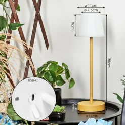 hofstein Lampe à poser Maza LED Jaune, 1 lumière