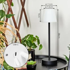 hofstein Lampe à poser Maza LED Noir, 1 lumière