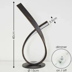 hofstein Lampe à poser Medle LED Rouille, 1 lumière* Éclairage Led