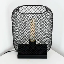 Lampes Vintages & Rétros-hofstein Lampe à poser Moholm Noir, 1 lumière