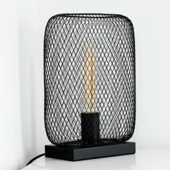 Lampes Vintages & Rétros-hofstein Lampe à poser Moholm Noir, 1 lumière