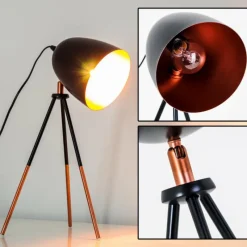 hofstein Lampe à poser MONTREAL Cuivre, Noir, 1 lumière* Lampes À Poser