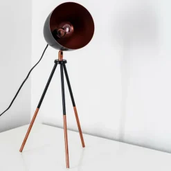 hofstein Lampe à poser MONTREAL Cuivre, Noir, 1 lumière* Lampes À Poser