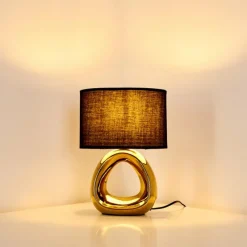 Lampes En Tissu-hofstein Lampe à poser Morcote Or, 1 lumière