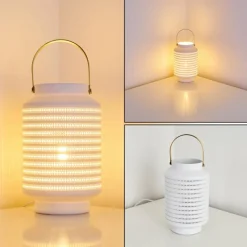 Luminaires Rustiques-hofstein Lampe à poser Nakajima Blanc, 1 lumière