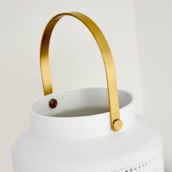 Luminaires Rustiques-hofstein Lampe à poser Nakajima Blanc, 1 lumière