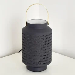 Luminaires Orientaux-hofstein Lampe à poser Nakajima Noir, Blanc, 1 lumière