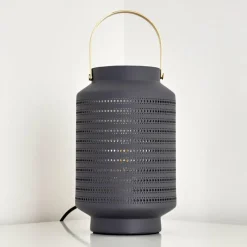 Luminaires Orientaux-hofstein Lampe à poser Nakajima Noir, Blanc, 1 lumière