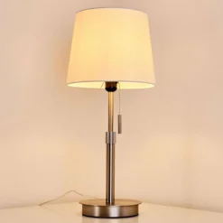 Lampes En Tissu-hofstein Lampe à poser Neuville Nickel mat, 1 lumière