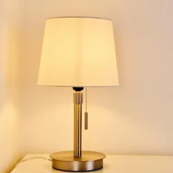 Lampes En Tissu-hofstein Lampe à poser Neuville Nickel mat, 1 lumière