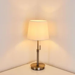 Lampes En Tissu-hofstein Lampe à poser Neuville Nickel mat, 1 lumière