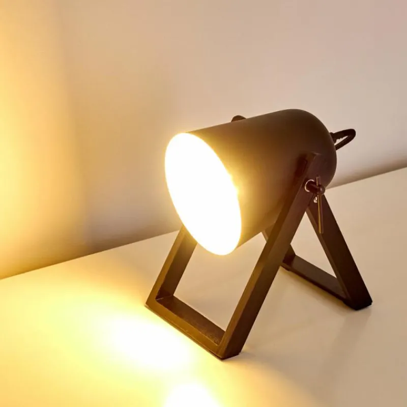Lampes En Bois-hofstein Lampe à poser Novilly Noir, 1 lumière