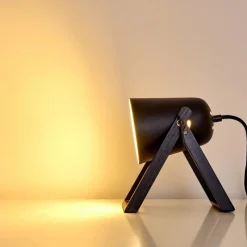 Lampes En Bois-hofstein Lampe à poser Novilly Noir, 1 lumière