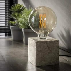 Lampes Vintages & Rétros-hofstein Lampe à poser OMMEN Nickel mat, 1 lumière