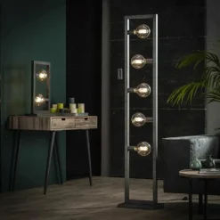 Lampes Industrielles-hofstein Lampe à poser ORANJEWOUD Argenté, 2 lumières