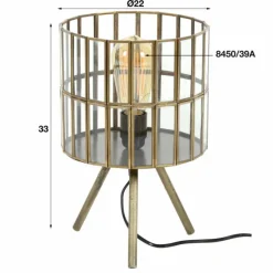 Lampes Industrielles-hofstein Lampe à poser OUDESTOIF Transparent, 1 lumière