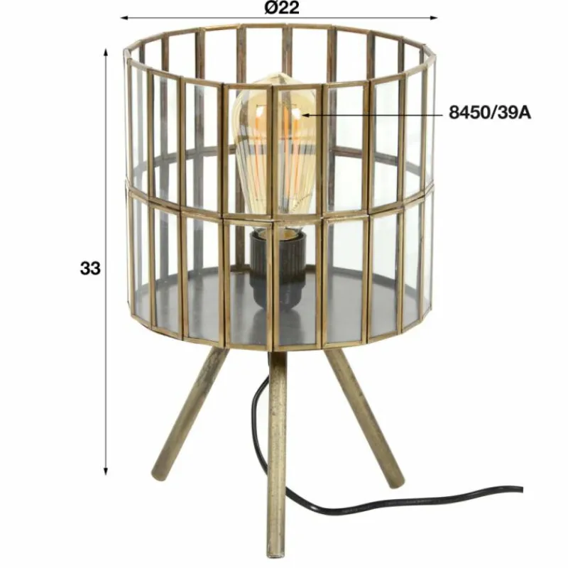 Lampes Industrielles-hofstein Lampe à poser OUDESTOIF Transparent, 1 lumière