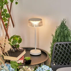 hofstein Lampe à poser Oundo LED Blanc, 1 lumière