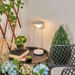 hofstein Lampe à poser Oundo LED Blanc, 1 lumière