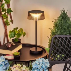 hofstein Lampe à poser Oundo LED Noir, 1 lumière