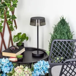 hofstein Lampe à poser Oundo LED Noir, 1 lumière