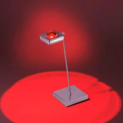 Paul Neuhaus Q-Serie Lampe à Poser Paul Neuhaus Q-Fisheye LED Acier inoxydable, 2 lumières, Télécommandes, Changeur de couleurs