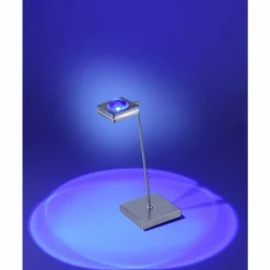 Paul Neuhaus Q-Serie Lampe à Poser Paul Neuhaus Q-Fisheye LED Acier inoxydable, 2 lumières, Télécommandes, Changeur de couleurs