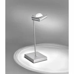 Paul Neuhaus Q-Serie Lampe à Poser Paul Neuhaus Q-Fisheye LED Acier inoxydable, 2 lumières, Télécommandes, Changeur de couleurs