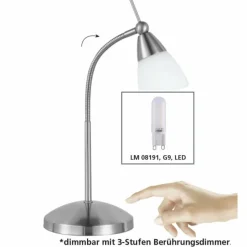 Luminaires Paul Neuhaus Lampe à poser Paul Neuhaus PINO LED Acier inoxydable, 1 lumière
