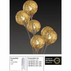 Lampe Turque-Luminaires Paul Neuhaus Lampe à poser Paul Neuhaus GRETA Rouille, 2 lumières