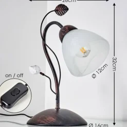 hofstein Lampe à poser Peccia Rouille, 1 lumière