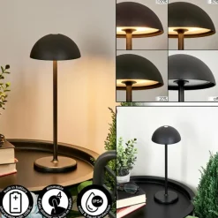 hofstein Lampe à poser Pelaro LED Noir, 1 lumière
