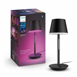 Luminaires Philips Lampe à poser Philips Hue Go LED Gris, Noir, 1 lumière, Changeur de couleurs