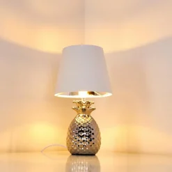 Lampes En Tissu-hofstein Lampe à poser Pina Blanc, 1 lumière