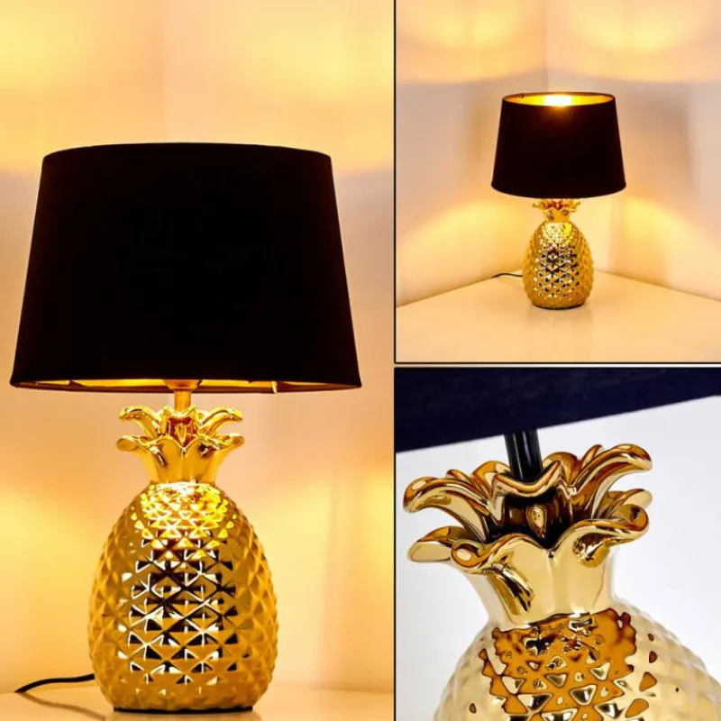 Lampes En Tissu-hofstein Lampe à poser Pina Or, 1 lumière