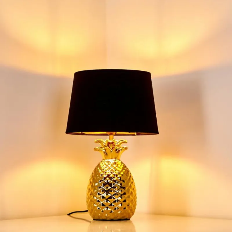 Lampes En Tissu-hofstein Lampe à poser Pina Or, 1 lumière