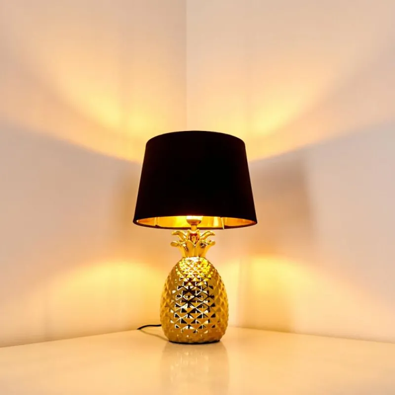 Lampes En Tissu-hofstein Lampe à poser Pina Or, 1 lumière