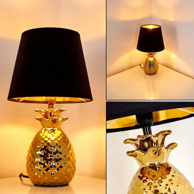 Lampes En Tissu-hofstein Lampe à poser Pina Or, 1 lumière