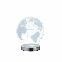 Luminaires Rustiques-Luminaires Reality Lampe à poser Reality Globe LED Chrome, 1 lumière