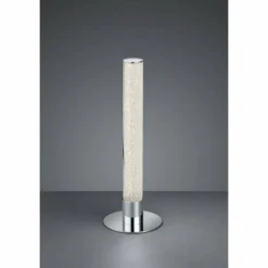 Luminaires Reality Lampe à poser Reality LEIA LED Chrome, 1 lumière, Télécommandes, Changeur de couleurs* Éclairage Led