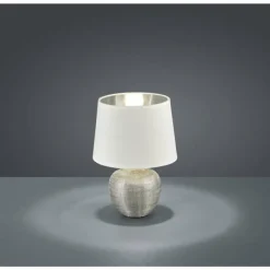 Lampes En Tissu-Luminaires Reality Lampe à poser Reality LUXOR Argenté, 1 lumière